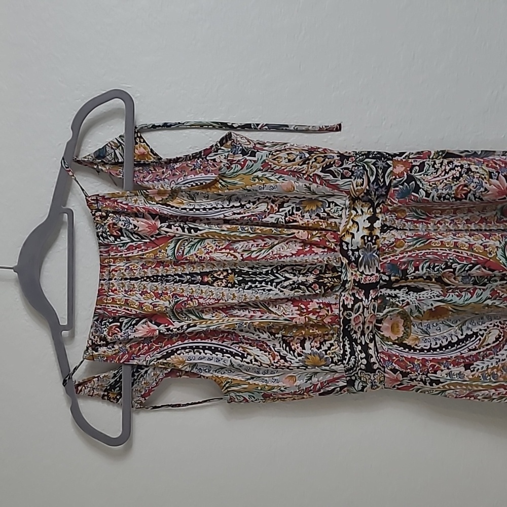 1 State Colorful Paisley Women's Printed Halter Sleeveless Wide-Leg Jumpsuit S0 - Picture 3 of 10